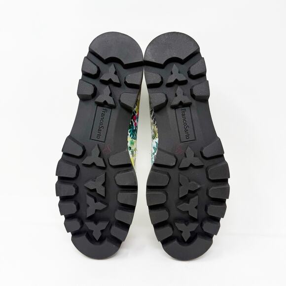 Franco Sarto Balin Lug Sole Chunky Loafers 6.5M Floral Slip On Cottagecore Artsy - Picture 5 of 12